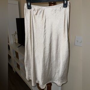 Sienna Sky Cream/Tan Midi Skirt